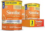 3-Pack 34.9-Oz Similac Infant Formula $94.62 ($70 Off)