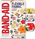 30-Ct Band-Aid Brand Flexible Fabric Adhesive Bandages $1.46