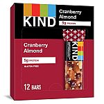 KIND Bars: 12-Count (Cranberry Almond) $6.97 and more