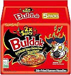 5-pk Samyang Buldak 2X Spicy Hot Chicken Korean Stir-Fried Ramen Noodle $6.54