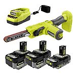 RYOBI ONE+ 18V Cordless 1/2 in. x 18 in. File Sander Kit with (3) Batteries $149