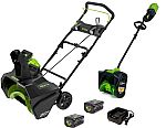 Greenworks 80V 20” Snow Blower, and 12" Snow Shovel Combo Kit $480