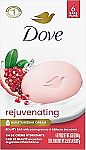 6 Count Dove Beauty Bar Soap Rejuvenating Pomegranate & Hibiscus Tea $5.54