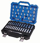55-Piece Kobalt SAE & Metric Chrome Mechanics Tool Set w/ Hard Case $20
