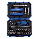 Kobalt 50 piece 1/4-in drive Standard (SAE) and Metric Tool Set w/Case $9.98