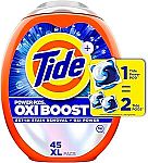 45-Ct Tide Oxi Boost Power PODS Laundry Detergent Pods $12