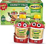 20 Count Mott's No Sugar Added Applesauce Variety Pack, 3.2 Oz $7.61