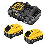 DEWALT 20-V 2-Pack Lithium-ion Battery and Charger (8 Ah) $159