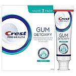3-Pack 4.8-Oz Crest Pro-Health Gum Detoxify Deep Clean Toothpaste $13.29 and more