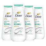 4-Pack 20-Oz Dove Body Wash (Sensitive Skin) $12.88