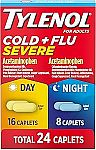 24-Ct Tylenol Cold + Flu Severe Day & Night Caplets (16 + 8) $3