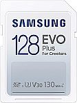 SAMSUNG EVO Plus Full Size 128GB SDXC Card $10