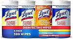 4-Pack 80-Count Lysol Disinfecting Wipes (Variety Pack) $6