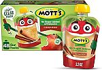 48 Counts Mott's No Sugar Added Cinnamon Applesauce, 3.2 Oz Clear Pouches $8.91
