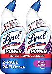 2-Pack 24-Oz Lysol Power + Odor Fighting Toilet Bowl Cleaner Gel $2.67
