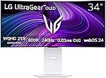 LG 34GX90SA-W 34" Ultragear WQHD OLED Curved Gaming Monitor $658.53