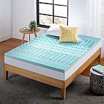 Zinus Spa Sensations 2" Green Tea Gel Memory Foam Zoned Support Mattress Topper, Queen $13.88