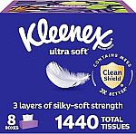 8-Box 180-Count Kleenex Ultra Soft Facial Tissues $12.29
