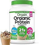 Orgain Organic Vegan Protein Powder 2.03 lb (Various flavors) $15