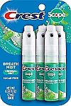 Crest Scope | One 4-Pack of Mint Breath Mist Sprays $7.56