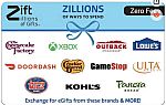 $500 Zift Zillions of Gifts Virtual Gift Card $470