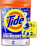 4 × 18-Count Tide Oxi Boost Power PODS Laundry Detergent Pods $22