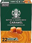 22 Count Starbucks K-Cup Coffee Pods (Caramel) $7.57