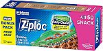 50-Count Ziploc Snack Bags w/ EasyGuide $1.91