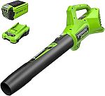 Greenworks 40V 350 CFM Cordless Axial Leaf Blower + 2.0Ah Battery + Charger $48