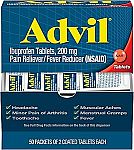 50 Packets of 2 Advil Pain Reliever and Fever Reducer, Pain Relief Medicine with Ibuprofen 200mg $7.79