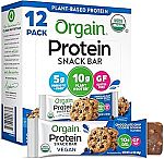 12-Pack 1.4-Oz Orgain Organic Vegan Protein Bars (Chocolate Chip Cookie Dough) $9.58