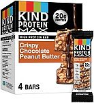4 Count KIND Protein MAX Crispy Chocolate Peanut Butter Snack Bars $3.89