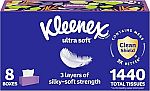 8-Box 200-Count Kleenex Ultra Soft Facial Tissues $7