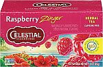 20 Count Celestial Seasonings Raspberry Zinger Herbal Tea, Caffeine Free $2.10