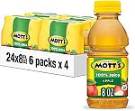 24-Pack 8-Oz Mott's 100% Apple Juice $6.66