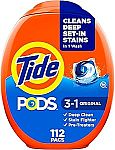 4X 112-Count Tide PODS Laundry Detergent Pacs $61.53