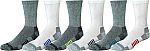 6-Pairs Amazon Essentials Men's Performance Cotton Moisture Control Socks $5.87