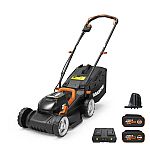 WORX 40V 14" Lawn Mower with Grass Collection Bag and Mulcher (2 x 4.0 Ah Batteries and 1 x Charger) $129