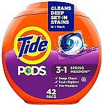 42-Count Tide PODS Laundry Detergent Pacs (Spring Meadow) (4 for $32)