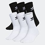 6-Pairs adidas Child Trefoil Crew Socks $8 + Free Shipping