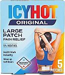5 Count Icy Hot Medicated Patch Extra Strength Pain Relief Patch $3.18