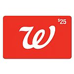 Walgreens $25 eGift Card $21.25