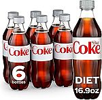 6-Pack 16.9-Oz Diet Coke Diet Soda Soft Drink Bottles $3.57