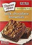Duncan Hines Brownie Mix, Milk Chocolate Flavored, 18 oz $0.84