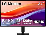 LG 27U411A-B 27" FHD Monitor $104