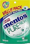 120 Count Mentos Pure Fresh Sugar-Free Chewing Gum (Spearmint) $1.63