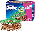 280 Count Ziploc Snack Bags $6.36