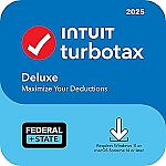 TurboTax Desktop Deluxe 2025, Federal & State Tax Return [Download] $45 and more