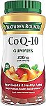60 Count Nature's Bounty CoQ10 Gummies CoQ10 200mg, Peach Mango Flavor $5.31