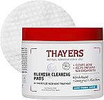 60 Count Thayers Blemish Clearing Acne Pads $3.73